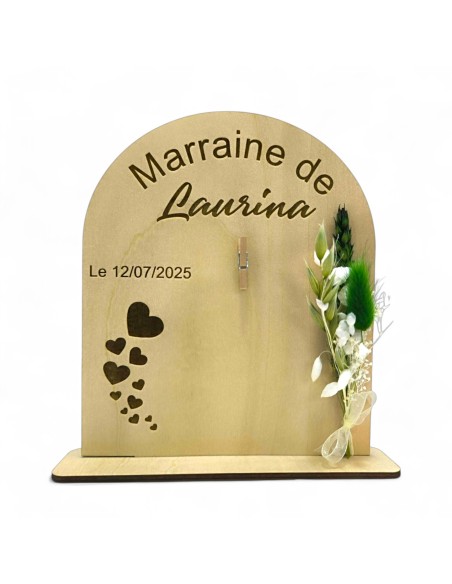Sujet Bois Personnalisé Baptême Communion Anniversaire | Cadeau Parrain Marraine