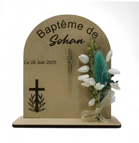 Sujet Bois Personnalisé Baptême Communion...