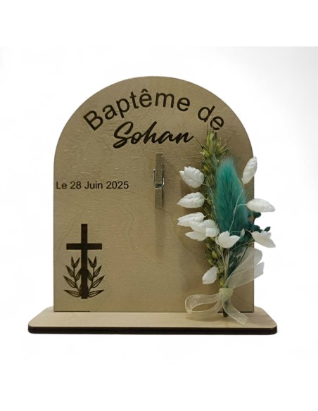 Sujet Bois Personnalisé Baptême Communion Anniversaire | Cadeau Parrain Marraine