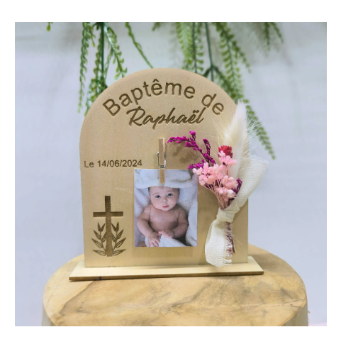 Sujet Bois Personnalisé Baptême Communion...