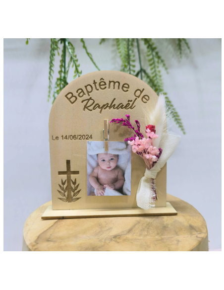 Sujet Bois Personnalisé Baptême Communion Anniversaire | Cadeau Parrain Marraine