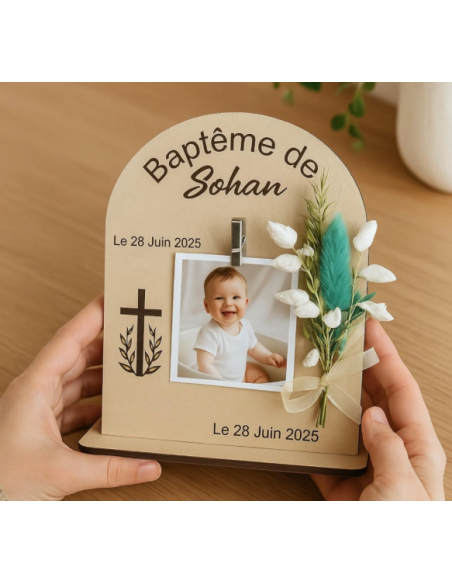Sujet Bois Personnalisé Baptême Communion Anniversaire | Cadeau Parrain Marraine