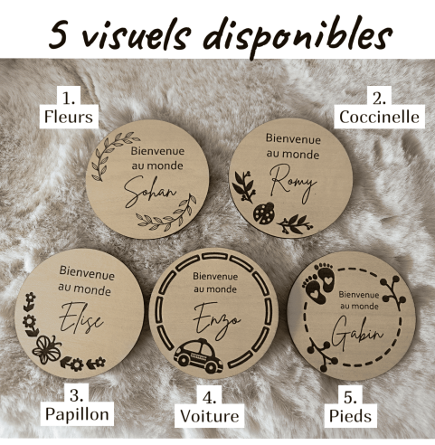 Carte bienvenue bébé naissance, Annonce...