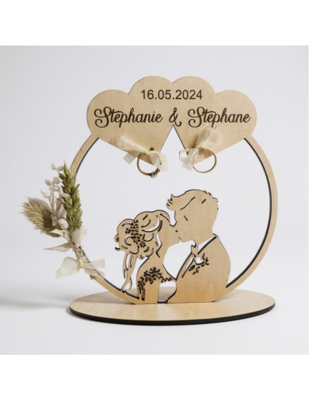 porte alliances mariage alternative au coussin d'alliances pour présentation des anneaux