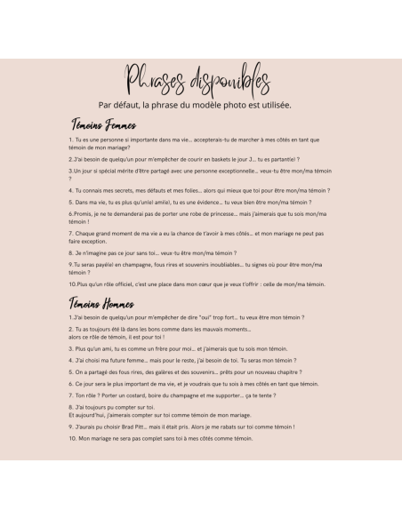 Demande Témoin Mariage Originale - Carte en Bois coeur et Bracelet floral en Fleurs Séchées