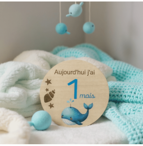 Cartes Étapes Bébé & Naissance - Thème Océan...