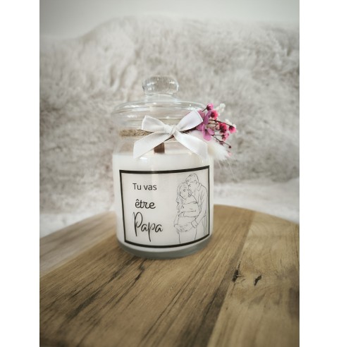 Bougie personnalisée thème grossesse,...