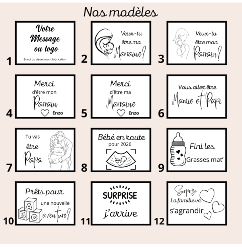 Bougie personnalisée thème grossesse,...