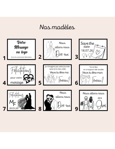 Bougie Personnalisée Mariage - Demande Témoin & Save the Date