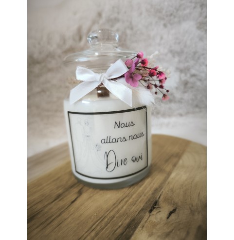 Bougie Personnalisée Mariage - Demande Témoin &...