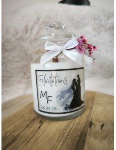 Bougie Personnalisée Mariage - Demande Témoin & Save the...