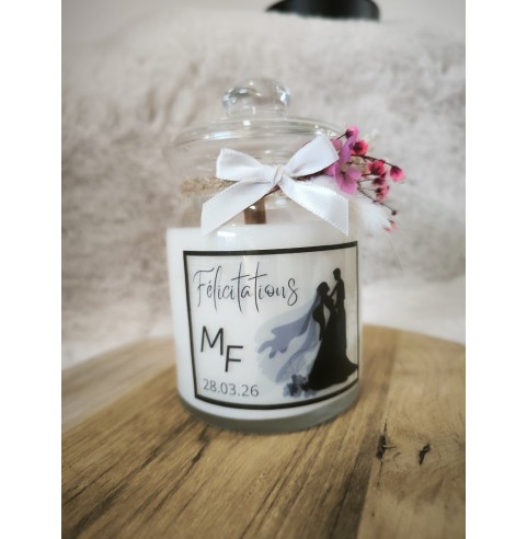 Bougie Personnalisée Mariage - Demande Témoin &...