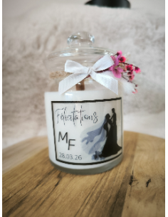 Bougie Personnalisée Mariage - Demande Témoin & Save the... 2