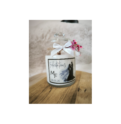 Bougie Personnalisée Mariage - Demande Témoin &...