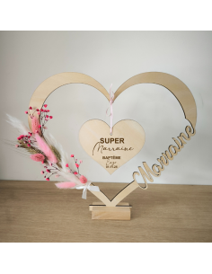 Cadre en Bois Personnalisé Parrain Marraine - Cadeau... 2