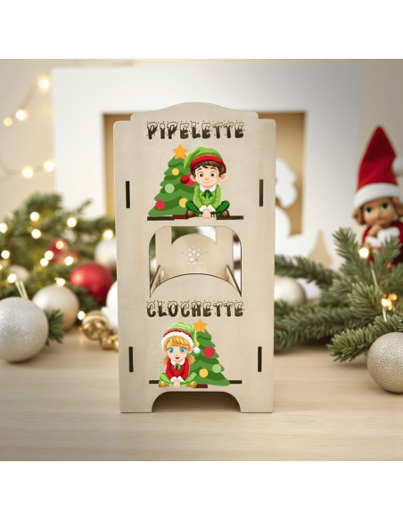 Lit Superposé Bois Personnalisé Lutins Farceurs Noël – Duo