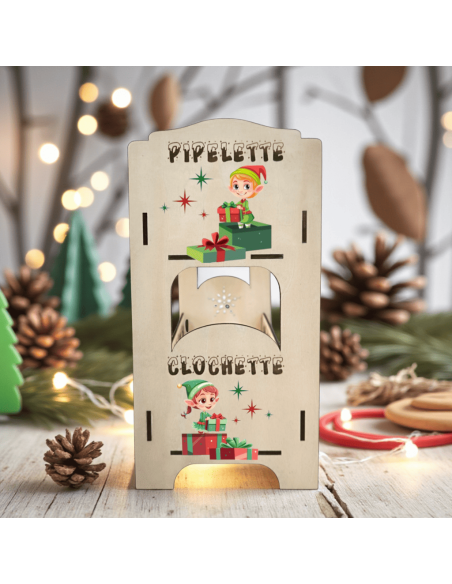 Lit Superposé Bois Personnalisé Lutins Farceurs Noël – Duo