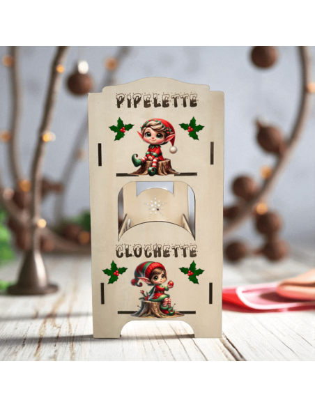 Lit Superposé Bois Personnalisé Lutins Farceurs Noël – Duo