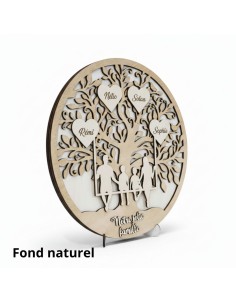 Arbre de vie famille sur balançoire rond 2