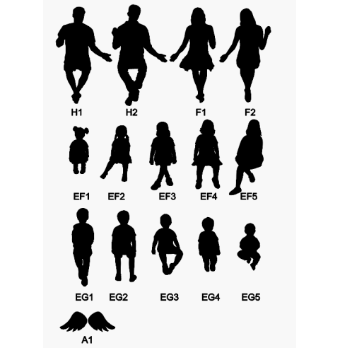 Arbre de vie famille sur balançoire rond
