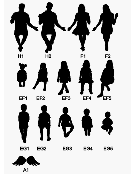 Arbre de vie famille sur balançoire rond