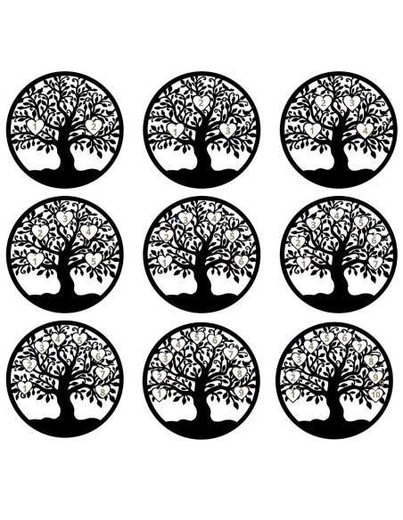 Arbre de vie famille sur balançoire rond