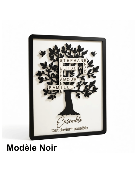 Cadre Arbre de Vie Personnalisé Prénoms Scrabble