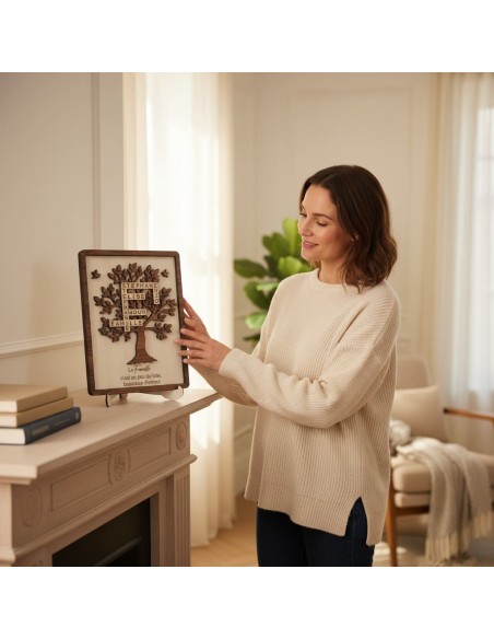Cadre Arbre de Vie Personnalisé Prénoms Scrabble