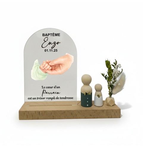 Cadeau Baptême Parrain Marraine Personnalisé...