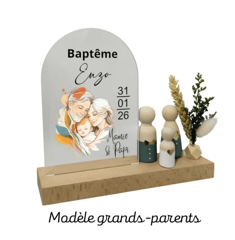 Cadeau de Baptême Personnalisé Parrain Marraine...