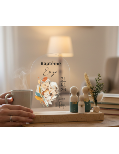 Cadeau de Baptême Personnalisé Parrain Marraine...