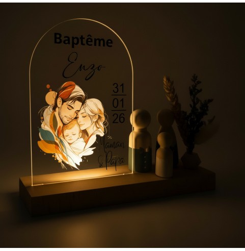 Cadeau de Baptême Personnalisé Parrain Marraine...