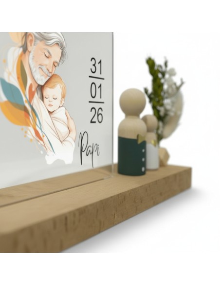 Cadeau de Baptême Personnalisé Parrain Marraine Grand-parents motif famille