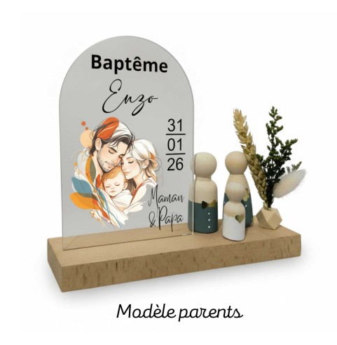 Cadeau de Baptême Personnalisé Parrain Marraine...