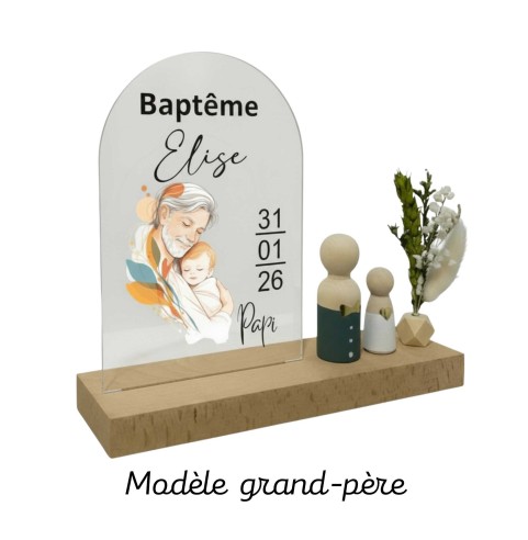 Cadeau de Baptême Personnalisé Parrain Marraine...