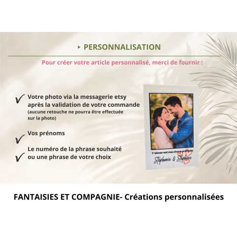 Cadre photo puzzle personnalisé en briques de...