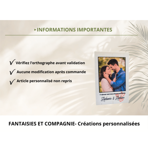 Cadre photo puzzle personnalisé en briques de...