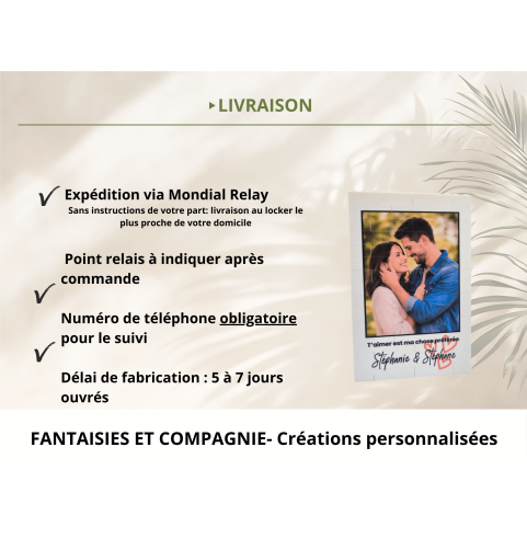 Cadre photo puzzle personnalisé en briques de...