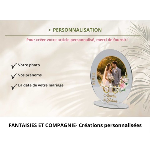Support alliances mariage personnalisé motif...