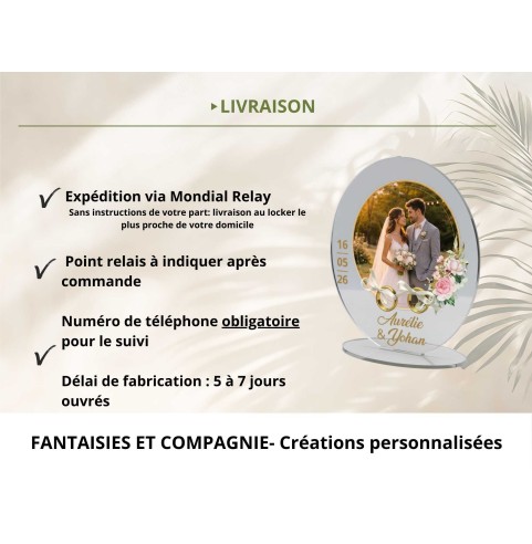 Support alliances mariage personnalisé motif...