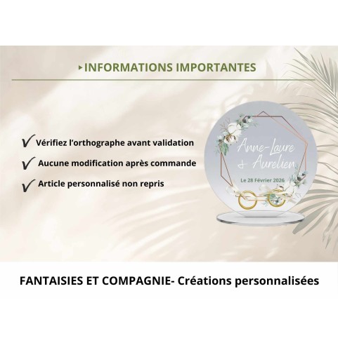 Support alliances mariage personnalisé en...