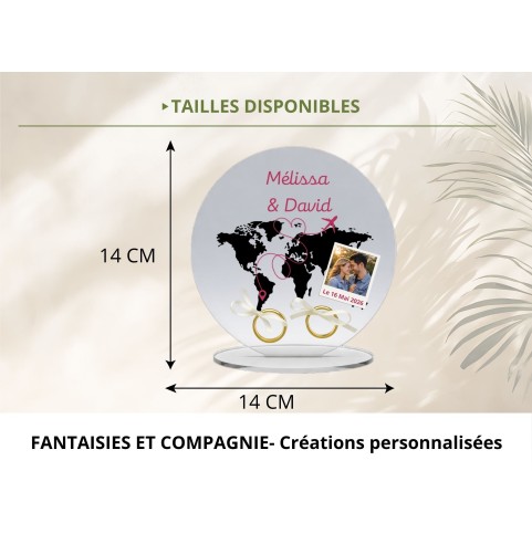 Support alliances mariage personnalisé carte du...