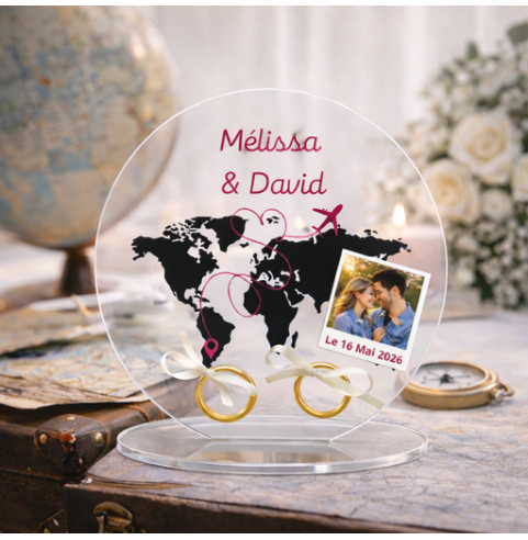 Support alliances mariage personnalisé carte du...