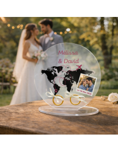 Support alliances mariage personnalisé carte du monde –... 2