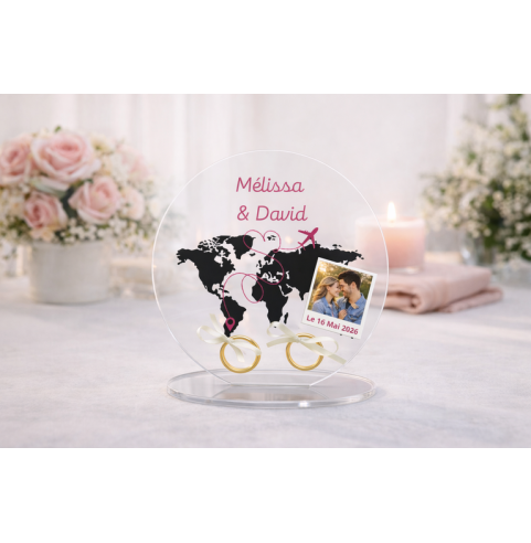 Support alliances mariage personnalisé carte du...