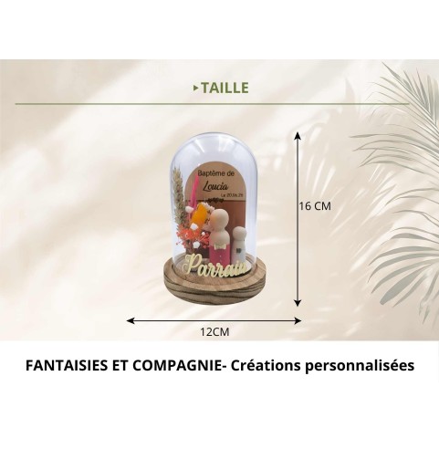 Cloche en verre personnalisée baptême – Cadeau...
