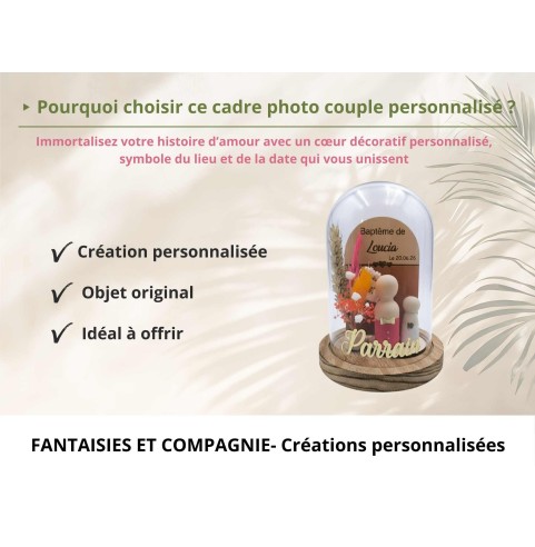 Cloche en verre personnalisée baptême – Cadeau...