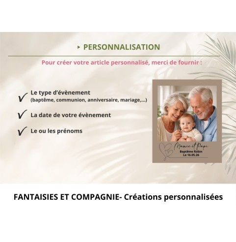 Cadeau Photo Personnalisé-Baptême Communion...