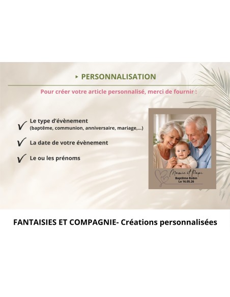 Cadeau Photo Personnalisé-Baptême Communion Souvenir Acrylique