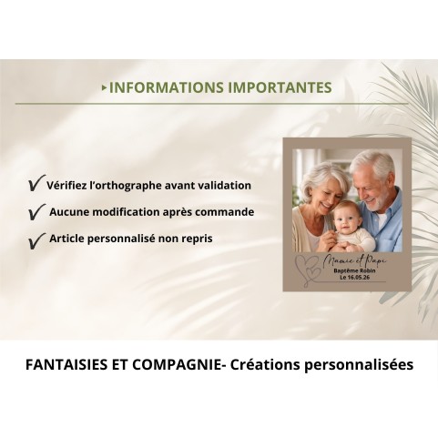 Cadeau Photo Personnalisé-Baptême Communion...
